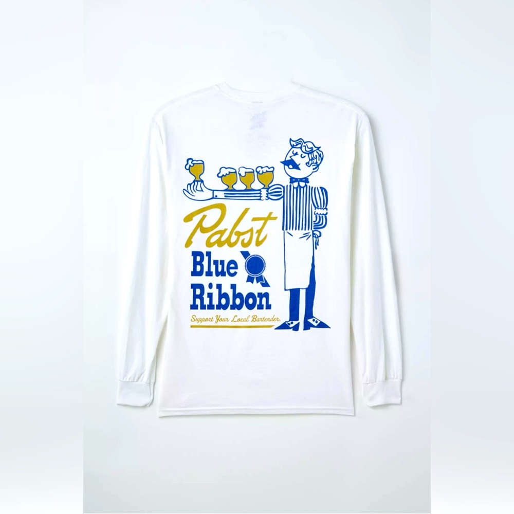 Urban Outfitters Pabst Blue Ribbon Bartender Long Sleeve Tee